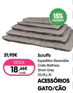 Petoutlet Scruffs expedition reversible crate mattress strom grey promoção
