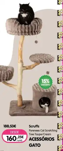 Petoutlet Scruffs Pyrenees Cat Scratching Tree Taupe/Cream promoção