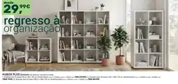 Moviflor Kubos plus estantes cor branco, carvalho e cinza promoção
