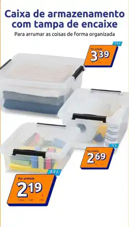 Action Caixa de armazenamento com tampa de encaixe promoção