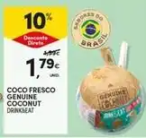 Continente Bom dia Do brasil - coco fresco genuine coconut promoção