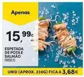 Continente Bom dia Aqui é fresco - espetada de pota e salmão promoção