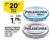 Continente Bom dia Philadelphia - queijo creme original/light emb.: 150g promoção