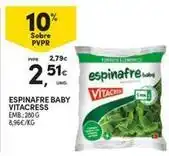 Continente Bom dia Vitacress - espinafre baby promoção