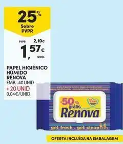 Continente Bom dia Renova - papel higiénico humido promoção