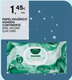 Continente Bom dia Continente - papel higienico humido promoção