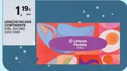 Continente Bom dia Continente - lencos faciais promoção