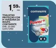 Continente Bom dia Continente - toalhitas proteção p/maquina da roupa promoção