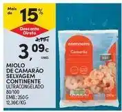 Continente Bom dia Continente - miolo de camarao selvagem promoção