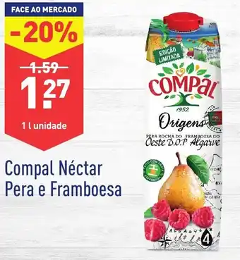 ALDI Compal Néctar Pera e Framboesa 1L promoção