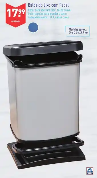 ALDI Balde do Lixo com Pedal promoção