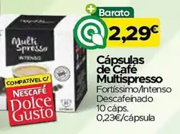 Supermercados Preços Baixos Cápsulas de Café Multispresso promoção