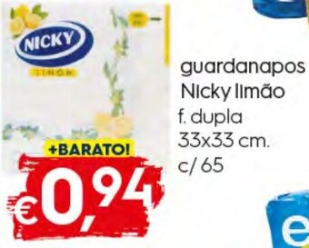 Bolama Guardanapos Nicky Limão F. Dupla 33x33cm c/65 promoção