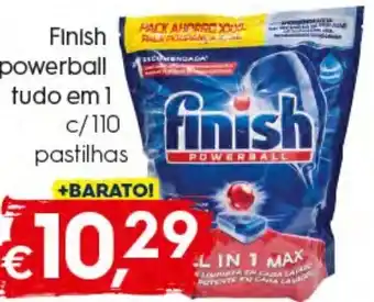 Bolama FInish Powerball Tudo em 1 c/ 110 Pastilhas promoção