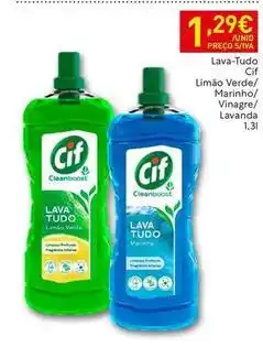 Recheio Cif - lava-tudo cíf limão verde/ marino/vinagre/lavanda promoção
