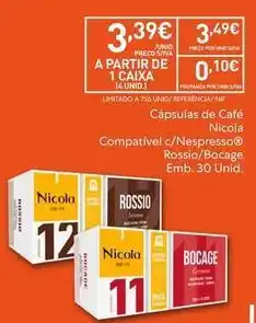 Recheio Nicola - capsulas de café promoção