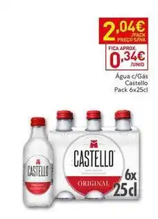 Recheio Castello - água c/gas promoção