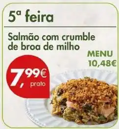 Pingo Doce com - salmão com crumble de broa de milho promoção
