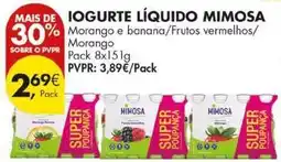 Pingo Doce Mimosa - iogurte liquido promoção