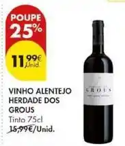 Pingo Doce Alentejo - vinho herdade dos grous promoção