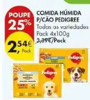 Pingo Doce Pedigree - comida humida p/cao promoção