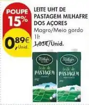 Pingo Doce Milhafre - leite uht de pastagem promoção