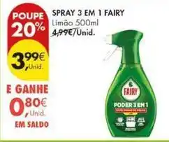Pingo Doce Fairy - spray 3 em 1 promoção