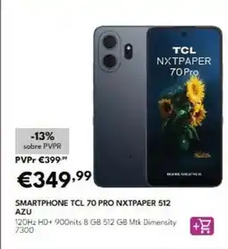 Radio Popular Tcl - smartphone 70 pro nxtpaper 512 azu promoção