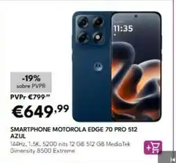Radio Popular Motorola - smartphone edge 70 pro 512 azul promoção