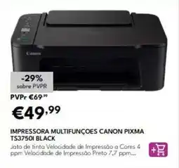 Radio Popular Canon - impressora multifunções pixma ts3750i black promoção