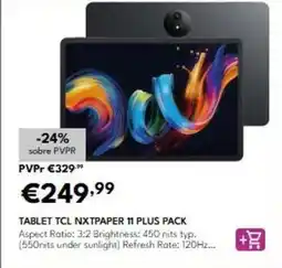 Radio Popular Tcl - tablet nxtpaper 11 plus pack promoção