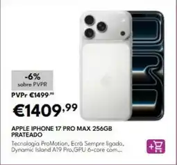 Radio Popular Apple - iphone 17 pro max 256gb prateado promoção