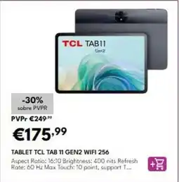 Radio Popular Tcl - tablet tab 11 gen2 wifi 256 promoção