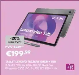 Radio Popular Lenovo - tablet tb3376u 128gb + pen promoção