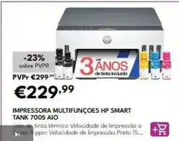Radio Popular Hp - impressora multifunções hp smart tank 7005 aio promoção