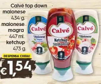 Bolama Calvé Top Down Maionese 434g/ Maionese Magra Ketchup 473g promoção