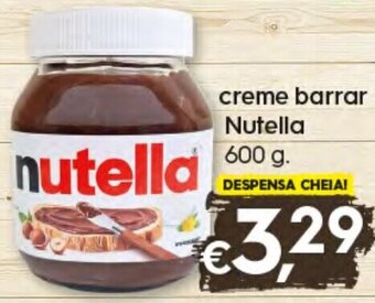 Bolama Creme Barrar Nutella 600g promoção
