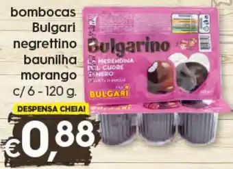 Bolama Bombocas Bulgari Negrettino Bounilha Morango c/6 120g promoção