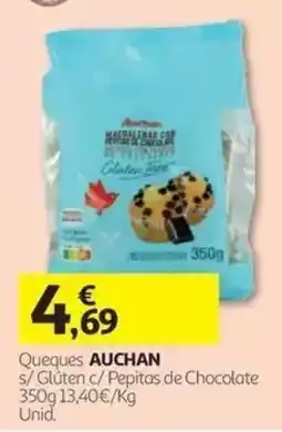 Auchan Queques auchan s/ Glúten c/ Pepitas de Chocolate promoção