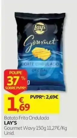 Auchan Batata Frita Ondulada Lay's Gourmet Wavy promoção