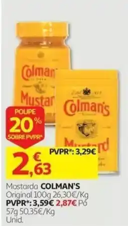Auchan Mostarda colman's promoção