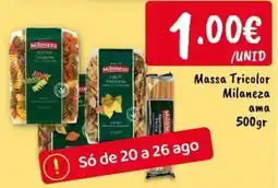 Ponto Fresco Massa Tricolor Milaneza promoção