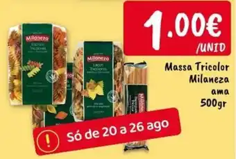 Ponto Fresco Massa Tricolor Milaneza promoção