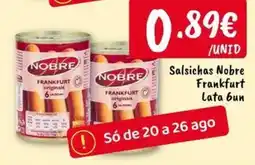 Ponto Fresco Salsichas nobre frankfurt lata 6un promoção