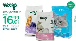 ZU Weego absorventes promoção