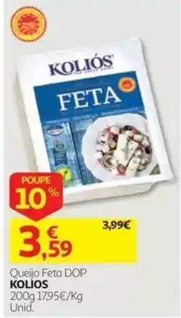Auchan Queijo Feta DOP KOLIOS promoção