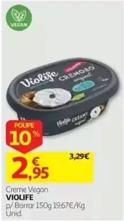 Auchan Creme Vegan Violife promoção