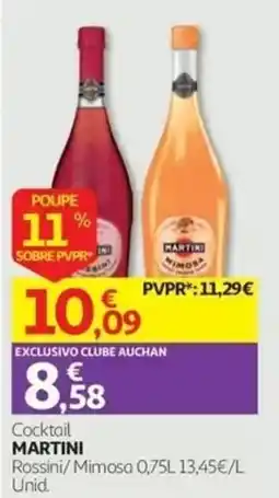 Auchan Cocktail martini promoção