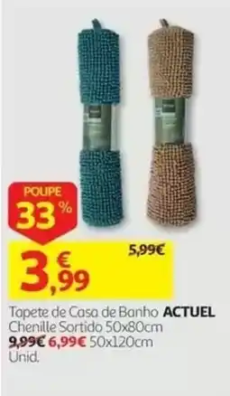 Auchan Tapete de Casa de Banho Chenille Sortido promoção