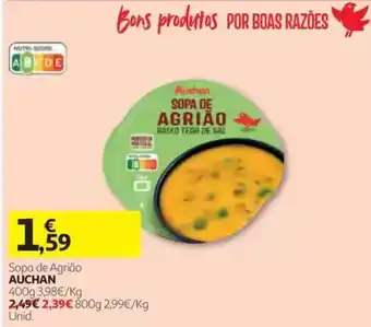 Auchan Sopa de Agrião Auchan promoção
